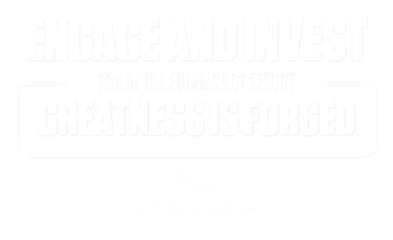 Engage and invest, for in the furnace of effort greatness is forged.